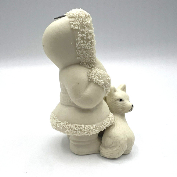 Lot of 2 Vintage Arctic Kids of Alaska Bisque Porcelain Eskimo Ornaments Figures - Picture 5 of 11